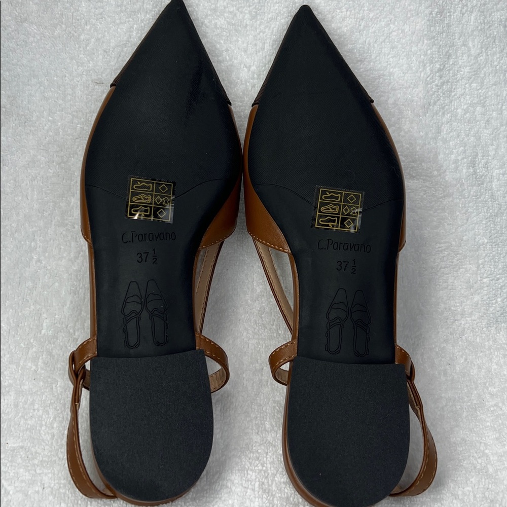Brown and dark brown Women's Slingback Shoes - Picture 7 of 7